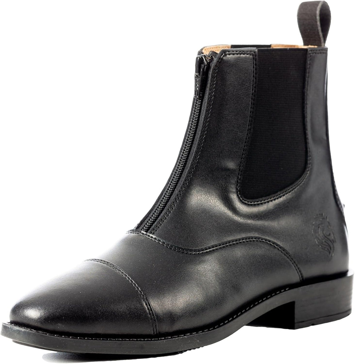 Tyra Womens Zip-Up Starter Paddock Boots | Equestrian Horse Riding Synthetic Leather Boots