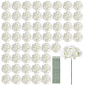 64Pcs Hydrangea Artificial Flowers Bulk, Silk White Hydrangeas