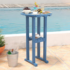39” Height Adirondack Bar Table, Patio HDPE Round Pub Table