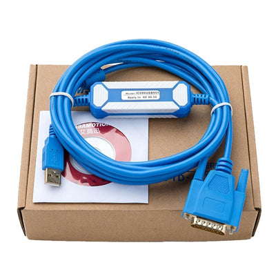 GE PLC Programming Cable Data Cable GE 90 30 Series PLC Download Cable IC690USB901+(Gilded Blue 3)