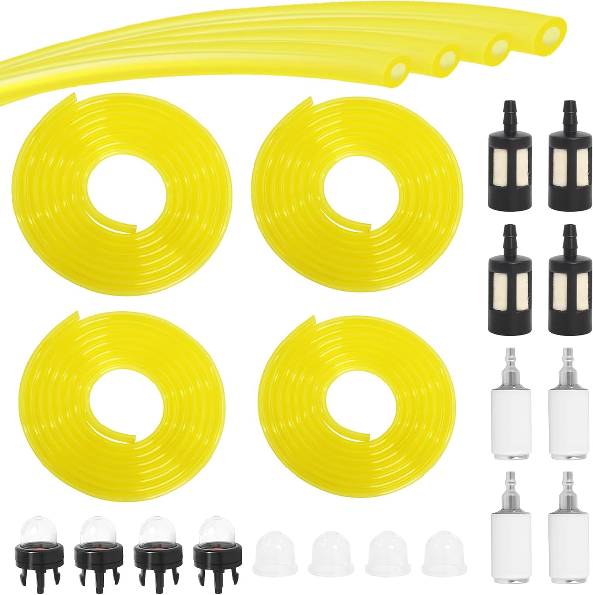 Podoy Tygon Fuel Line Kit 4 Sizes, 4 FT Chainsaw Fuel Line Repair Kit