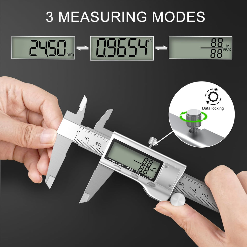 Digital Calipers, Caliper Measuring Tool with Large LCD Screen(6Inch/150mm)