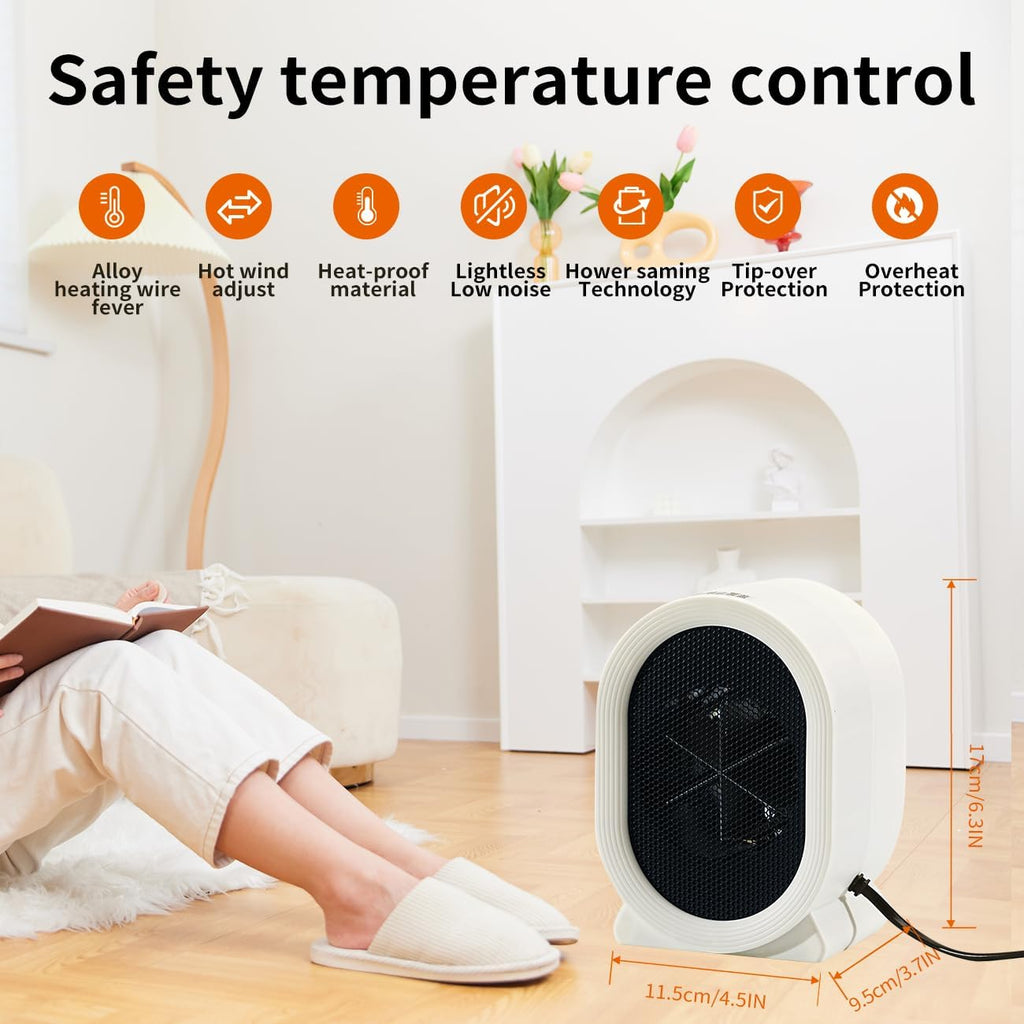 Portable Space Heater for Indoor Use, 400W Small Desk Heater for Office | mini heater,small space heater,portable
