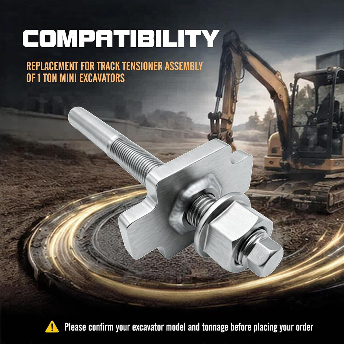 Fafeicy Mini Excavator Track Tensioner Assembly, 1 Ton