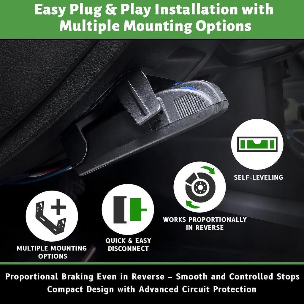 Proportional Trailer Brake Controller Compatible with Tekonsha 90160 Primus IQ, Self-Leveling Electric Brake