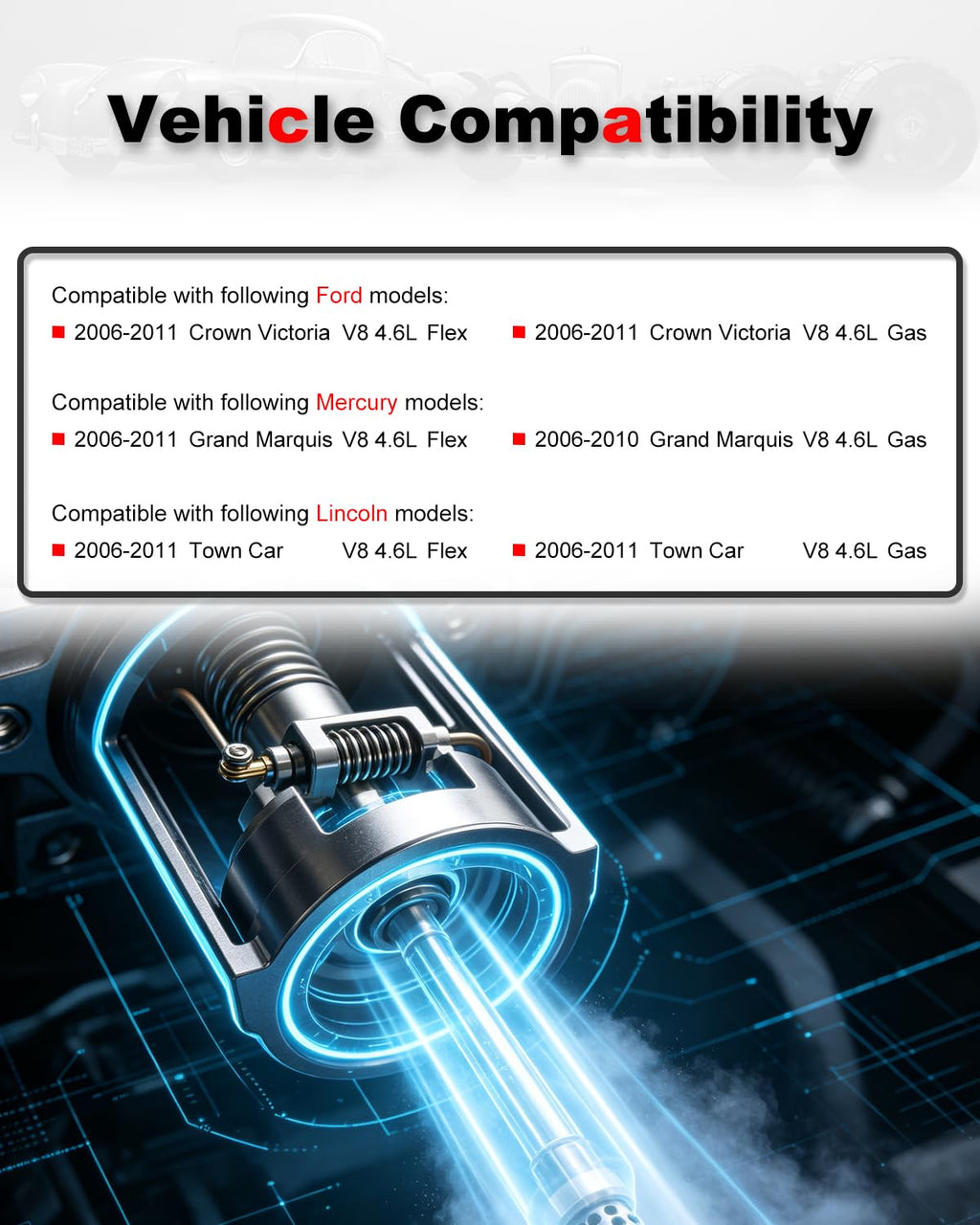 Amblee Fuel Injector Compatible with 06-11 Ford, Mercury, Lincoln - V8 4.6L