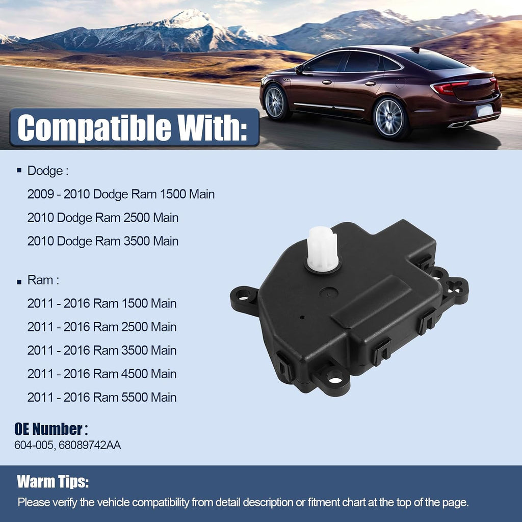 HVAC Heater Blend Door Actuator for Ram 1500 2500 3500 4500 5500 2011-2016