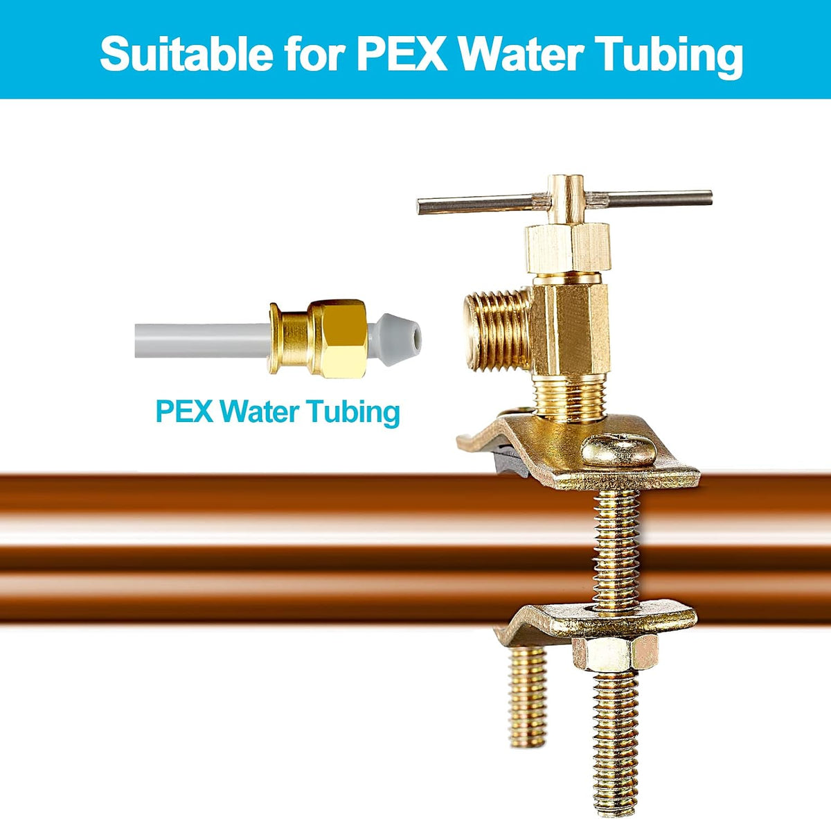 Self Piercing Saddle Valve - 1/4" Outlet,For Getting Water on Copper Pipe