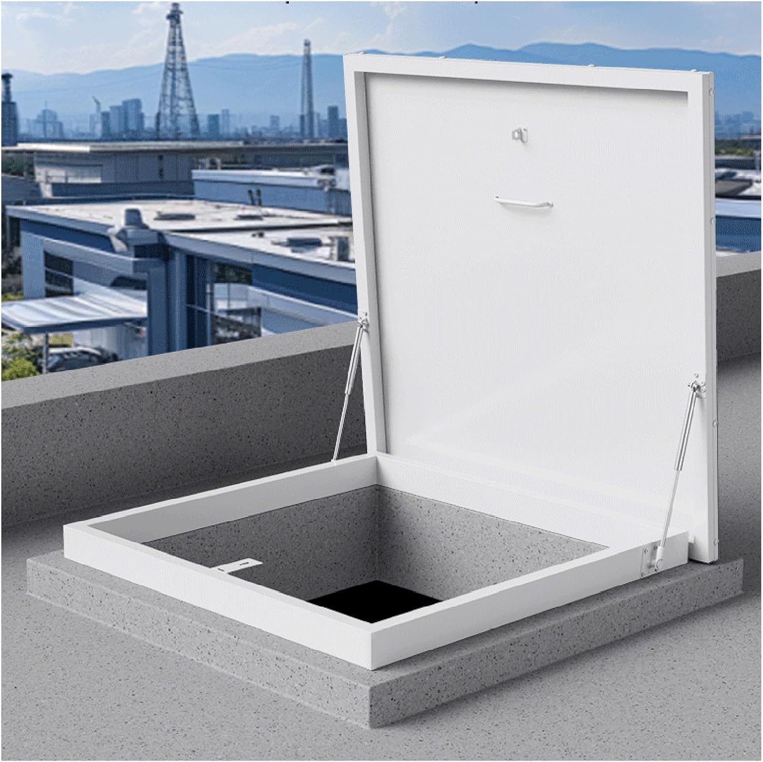 Basement Window Aluminum Alloy Roof Skylight Rain Cover Cover Plate Inspection Port Roof/Stairway Skylight Windows