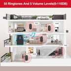 Caregiver Pager Wireless Call Button System Call Bell Alert Button Wireless Calling System for Elderly at Home/Deaf