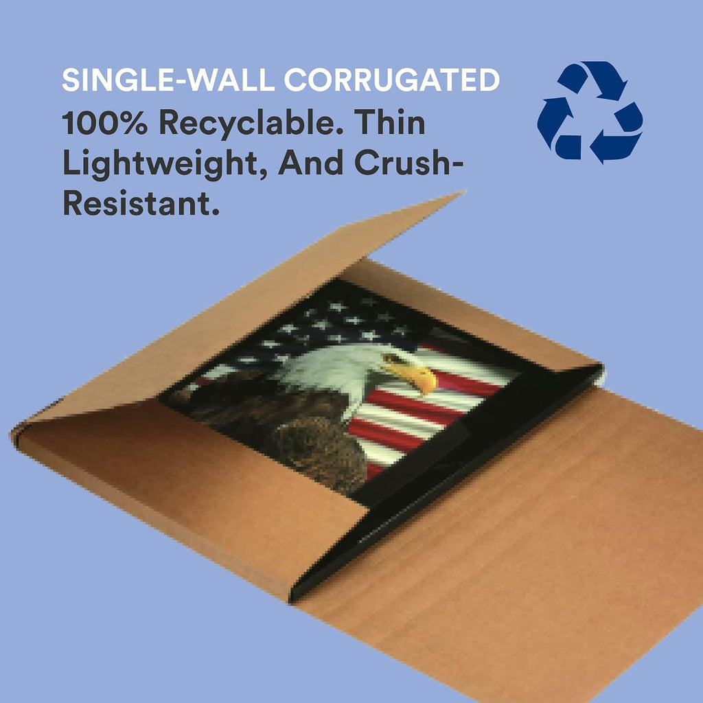 Flat Mailer Shipping Boxes 18"L x 12"W x 2"H Large 50-Pack | Corrugated Cardboard Box for Small or Large Business