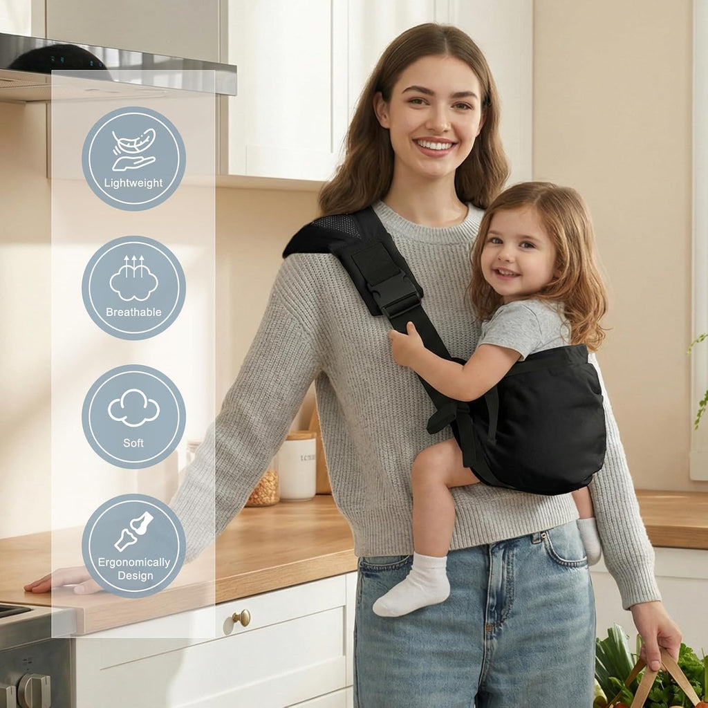 Toddler Carrier Sling Carry for 8-40lbs, Adjustable Baby Carrier Sling One Size Fit All, Hip Seat Newborn Baby