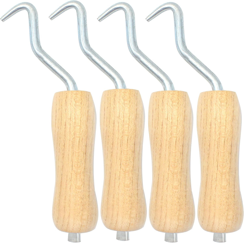 Rebar Twister with Wooden Handle, 4 Pack | with Ergonomic Wooden Handle