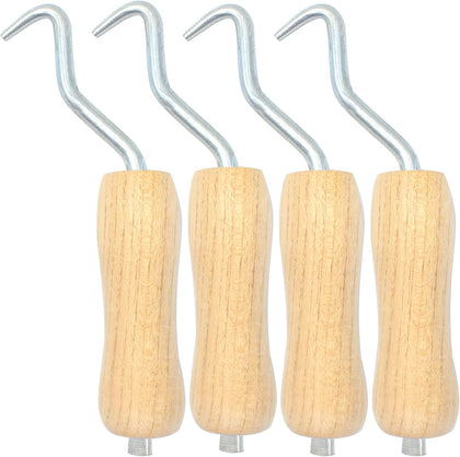 Rebar Twister with Wooden Handle, 4 Pack | with Ergonomic Wooden Handle