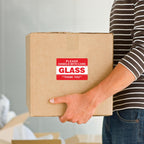 Fragile Glass Stickers 2×3 Inch Shipping Packing Label Please Handle with Care Thank You - 300 Per Roll(10 Rolls)