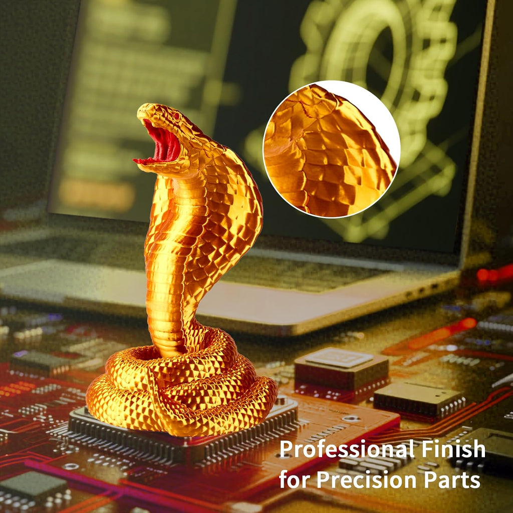 Silk PLA Filament for 3D Printer 1.75mm +/- 0.03mm, Shiny Filament 1kg (2.1lbs)/Spool, Liquid Gold