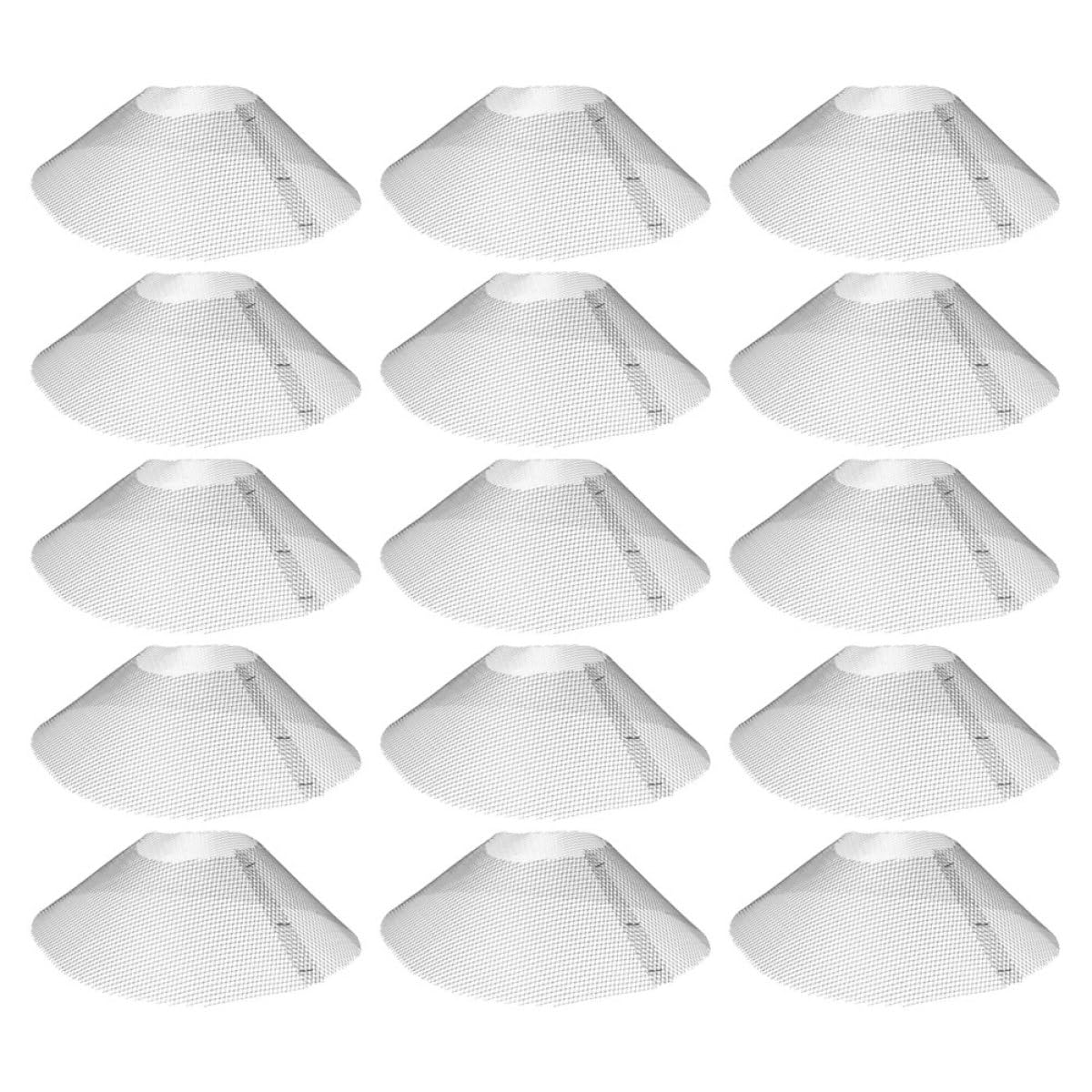 15pcs Stainless Steel Range Hood Oil Filter Net for Kitchen Ventilation