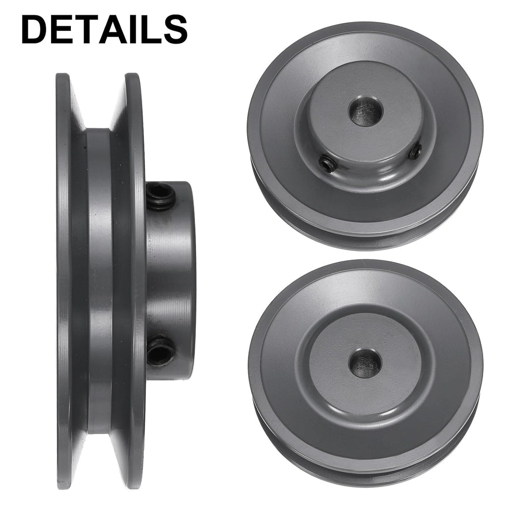 uxcell AK39-1/2 V-Belt Sheave 1/2" Bore, 3.75" OD, Single Groove Web Sheave