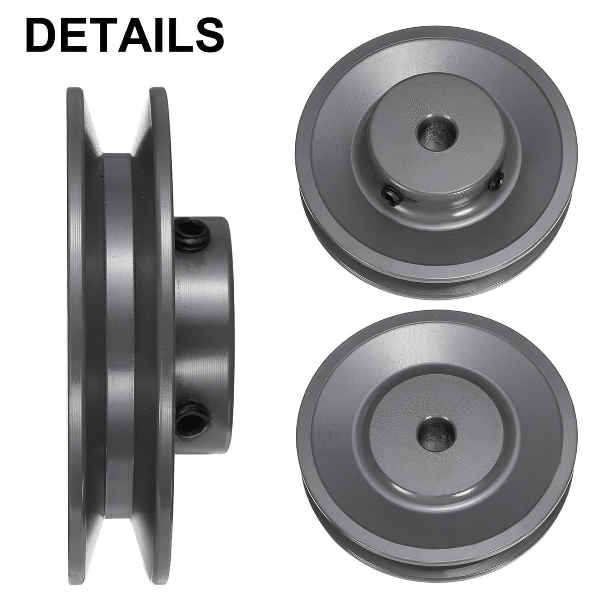 uxcell AK39-1/2 V-Belt Sheave 1/2" Bore, 3.75" OD, Single Groove Web Sheave