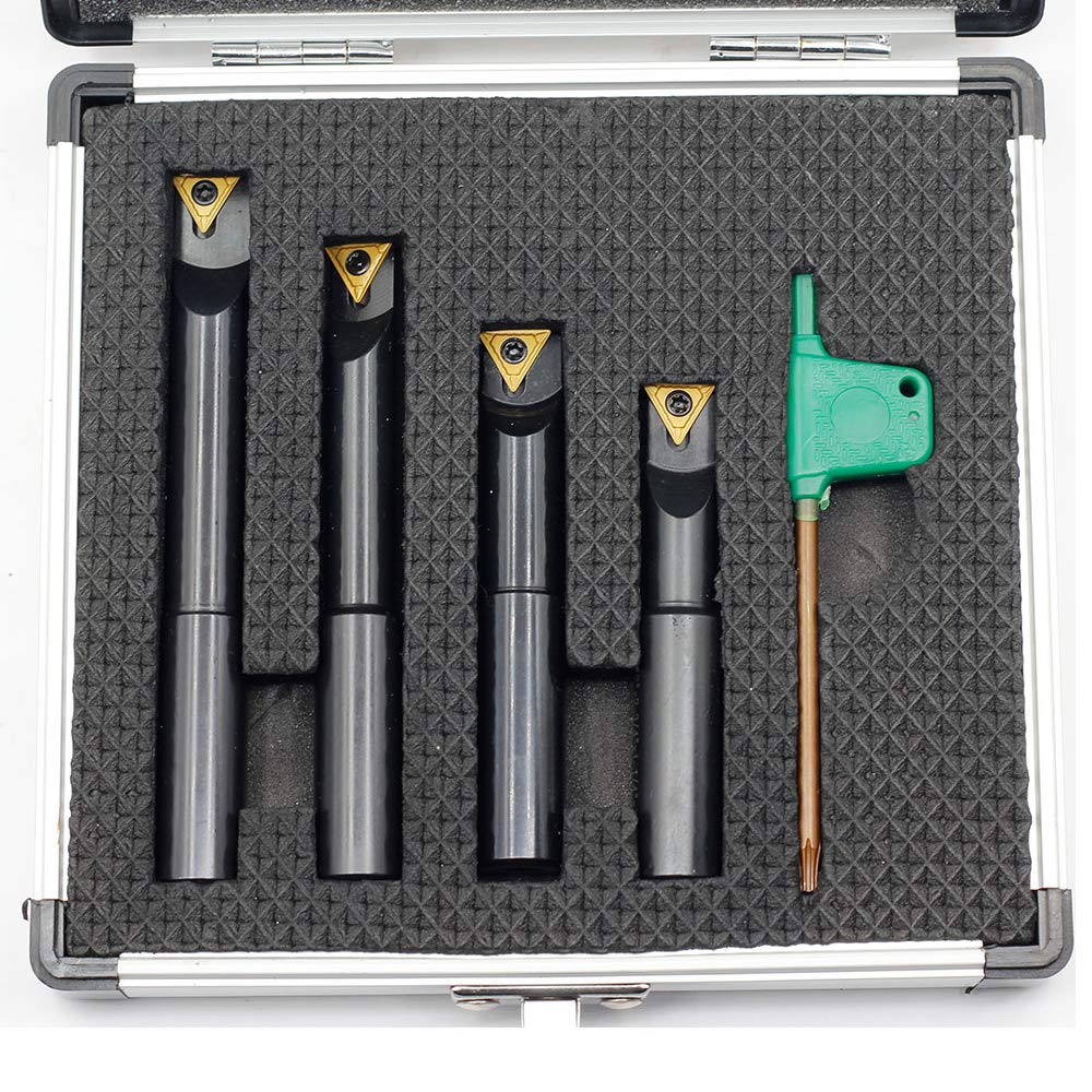 OSCARBIDE 1/2" Round Shank Boring Bar Set 4-Piece w/TCMT Inserts