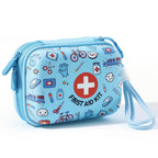 Mini First Aid Kit for Kids - 160 Pcs Hard Shell Emergency Kit, Blue