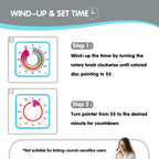 TWENTY5 SEVEN 7.5-Inch Visual Timer, Battery-Free 60-Minute Countdown Clock