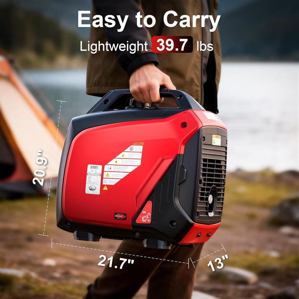 2000W Portable Inverter Generator for Home Use, Quiet Small Generator for Camping Outdoor, EPA Power Station with
