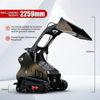 13.5HP Mini Skid Steer Loader, Gas Powered Tracked Stand-On Loader for Landscaping, Material Handling, Construction &