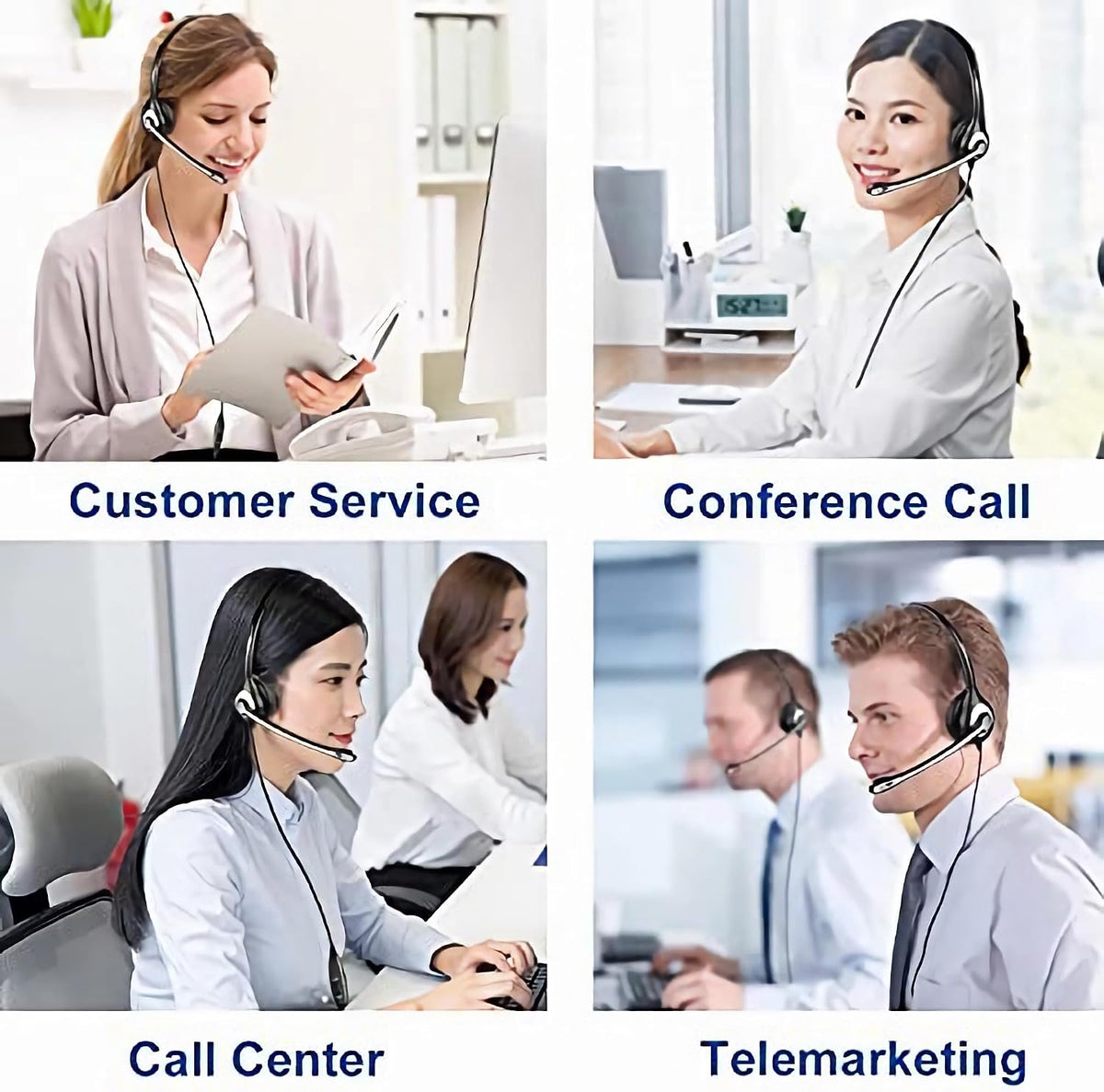 Cisco Phone Headset with Microphone Noise Cancelling, RJ9 Telephone Headsets Compatible with Cisco Office Phones 7940