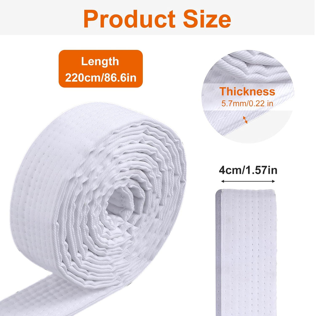 Martial Arts Belt,White Karate Belts,for Beginners to Advanced | Heavy-Duty Karate Belt of Taekwondo Belt,Martial