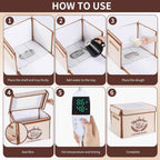 Folding Bread Proofing Box, 68-131F Temp Control 99H Timer, Foldable Dough Proofer for Sourdough Starter Pizza Yogurt
