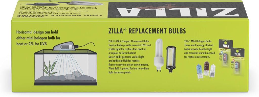 Low Profile Reptile Terrarium Fixtures Single,Black | Reptile heat lamp fixture with spring clips, one socket for