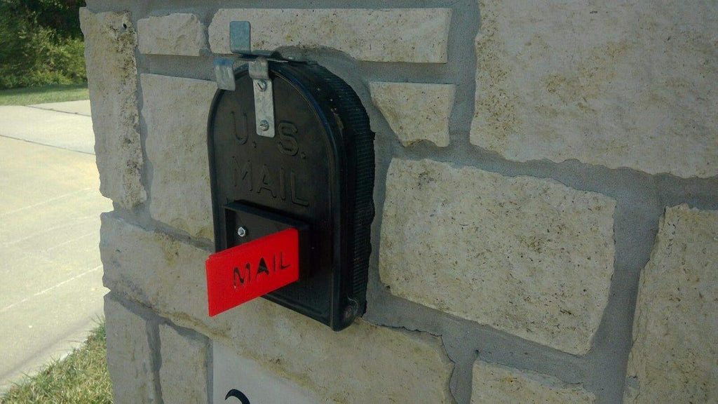 Mailbox Flag, Front Mount, Great on Brick/Stone Mailbox, Stylish Replacement