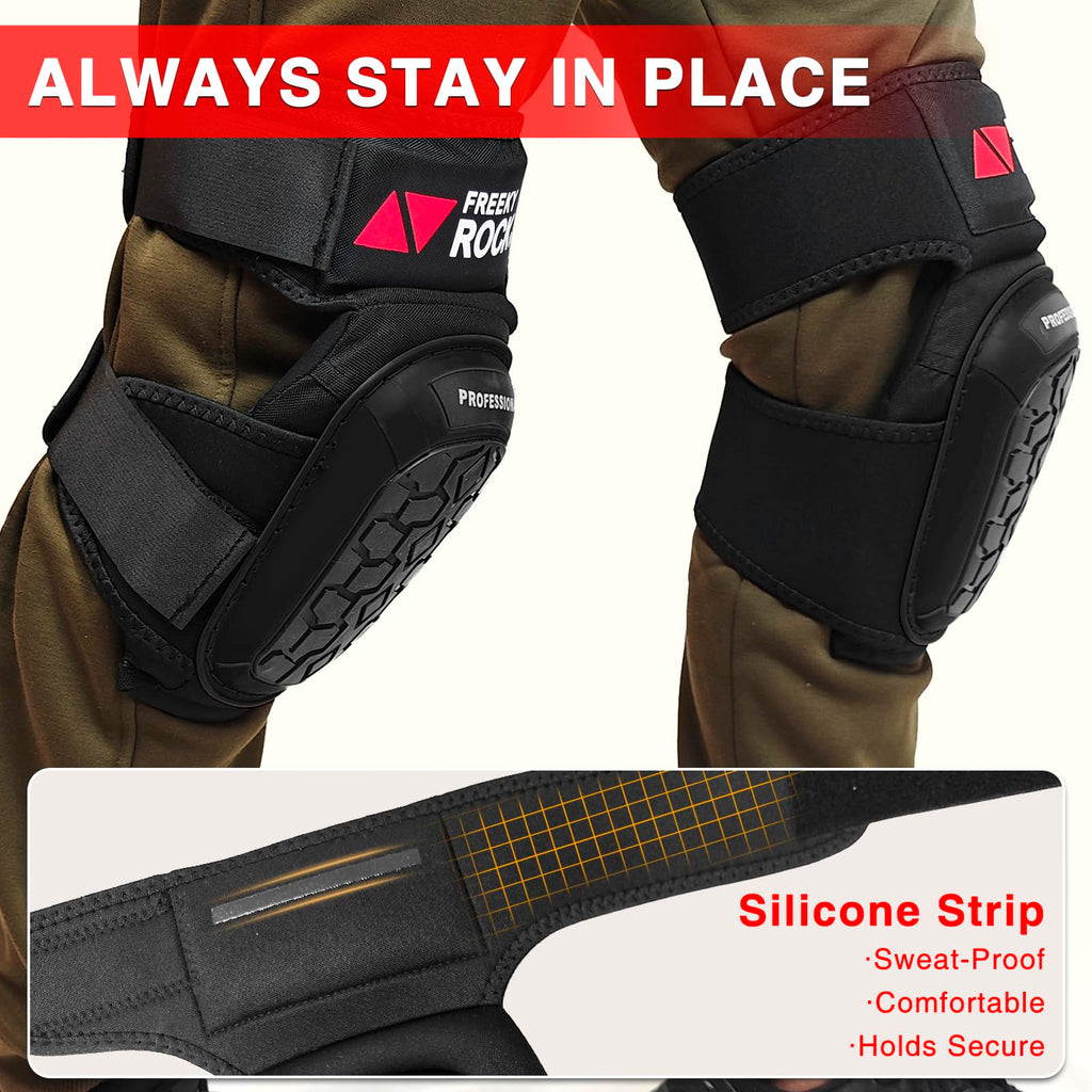 Work Knee Pads for Men Construction, Knee Pads for Work, Orange