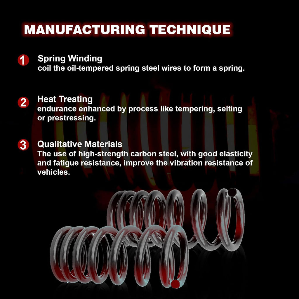 Rear Heavy Duty Coil Springs Compatible with 2009-2018 Ram 1500 2WD 4WD, Provide Extra 70% Load Capacity (2700 pounds per coil)