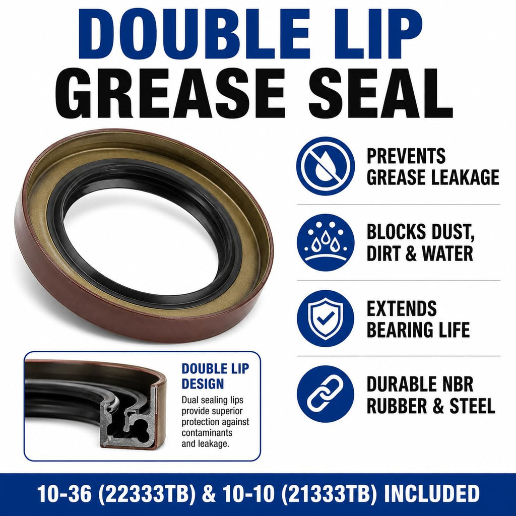 Trailer Bearing Kit 7000 lb, Tandem Axle Wheel Bearing Replacement Kit