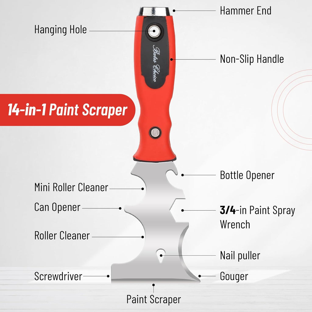 Bates Drywall Knife Set - 6pcs, Finishing Tools with Mud Pan & Spackle Knives