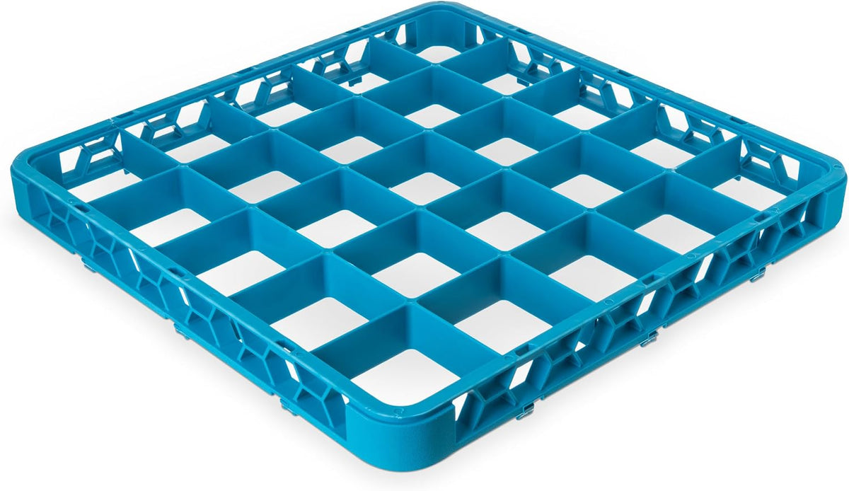 RE2514 OptiClean 25 Compartment Divided Glass Rack Extender, 1.78", Blue
