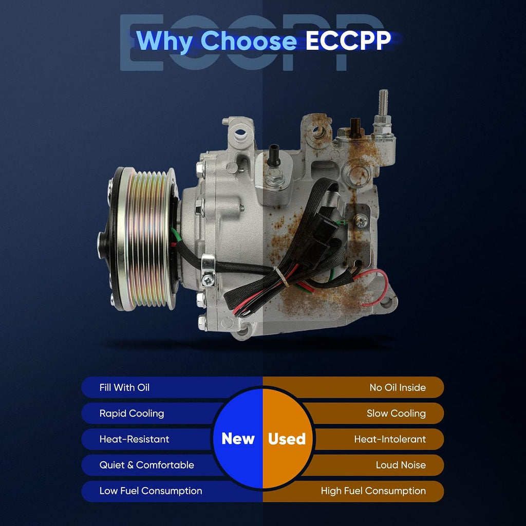 ECCPP AC Compressor with Clutch Fit for Honda Civic 1.8L 2006-2011