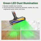 Gastrivo Green LED Soft Roller Head for Dyson V7 V8 V10 V11 V15