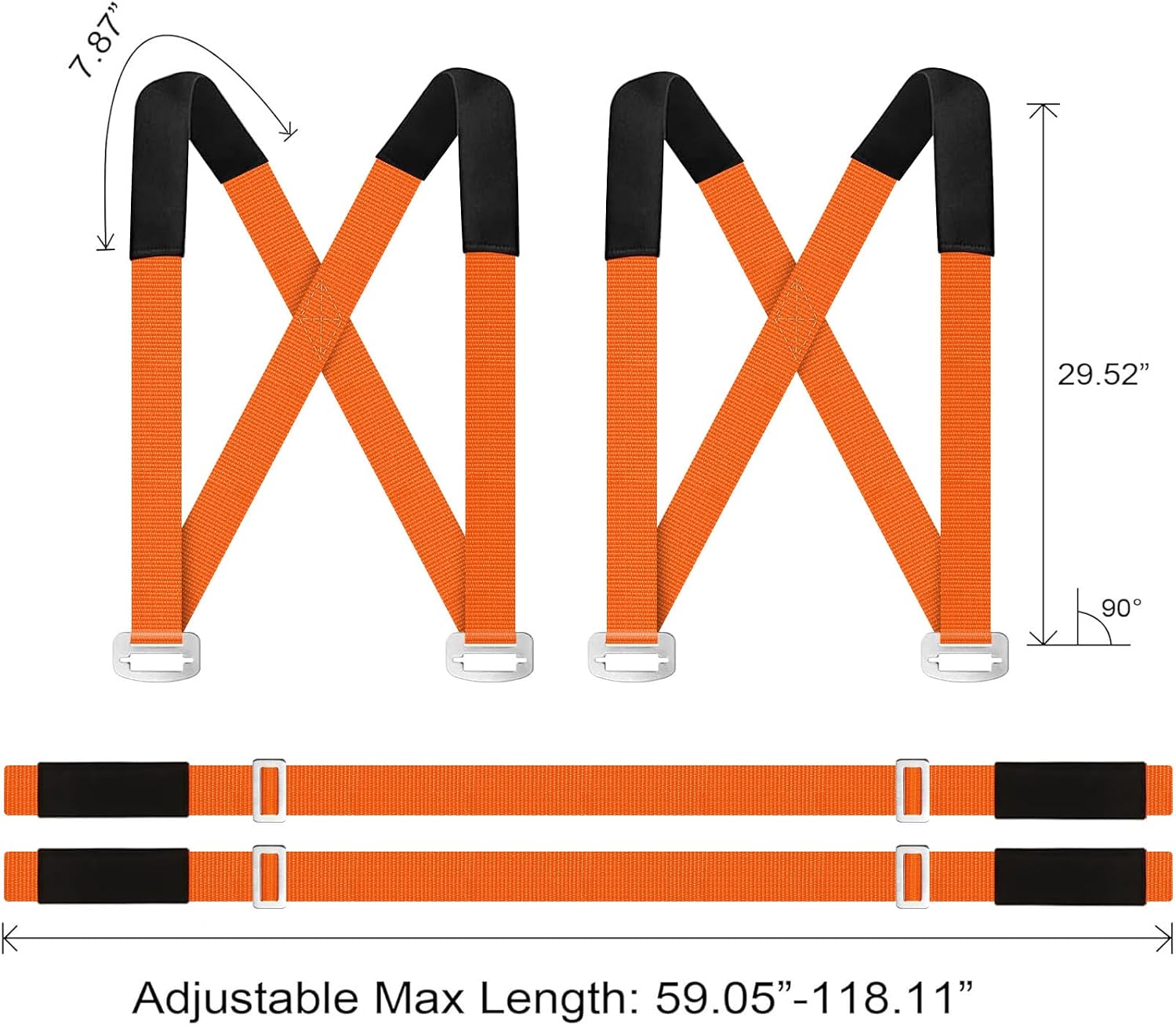 Shoulder Dolly Moving Straps,2-Person Lifting and Moving System for Lifting | Adjustable Furniture Lifting Straps for
