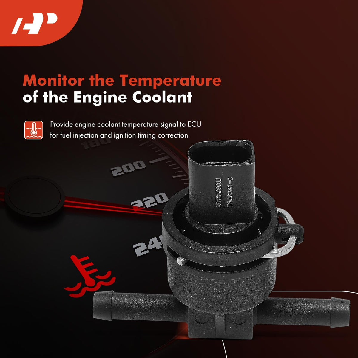A-Premium Engine Coolant Temperature Sensor Compatible with Audi
