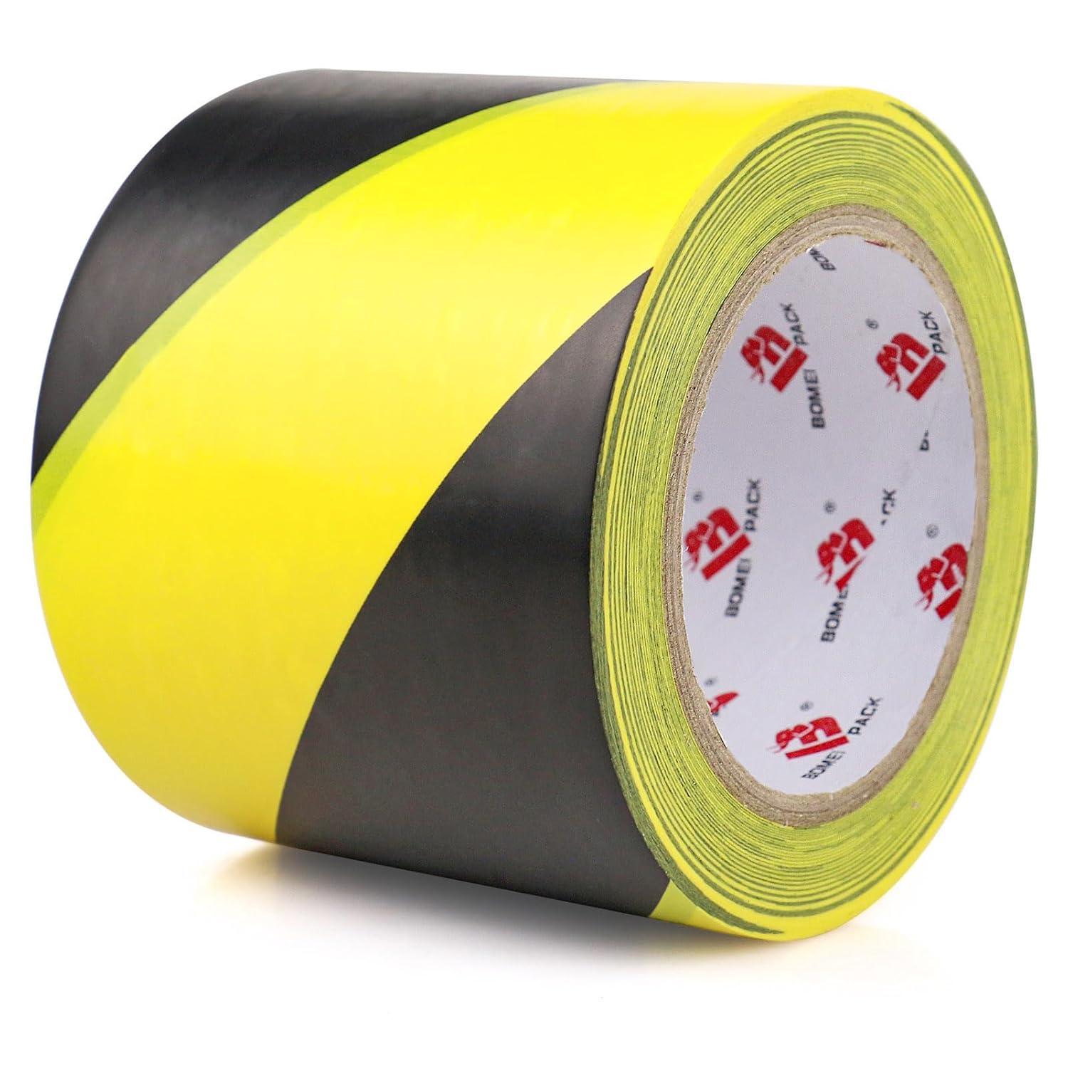 Floor Marking Tape 4 Inch x 108FT Black & Yellow Warning Safety Stripe Tape for Walls, Floors, Pipes, Warterproof