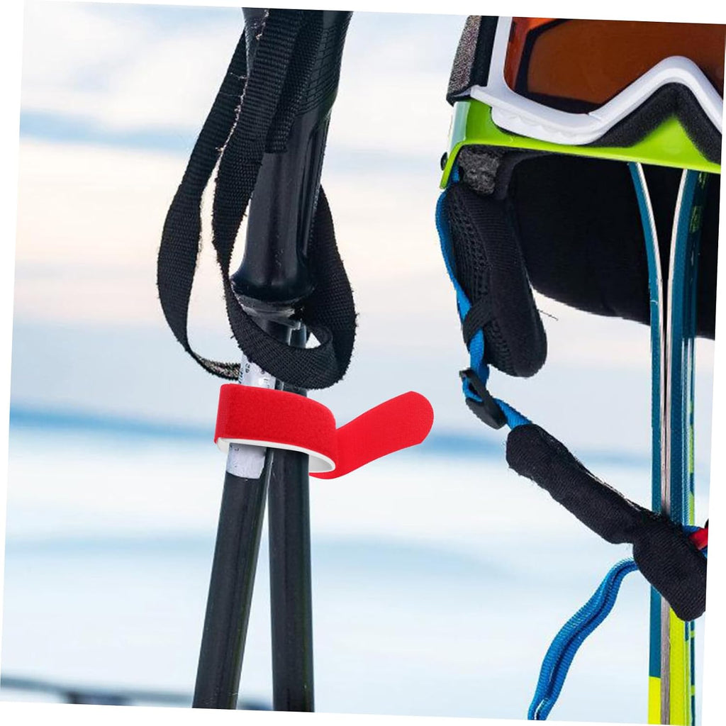 4pcs Ski Binding Straps for Snowboard and Sled Fixing Tape Hook and for Carrying Gear Activities
