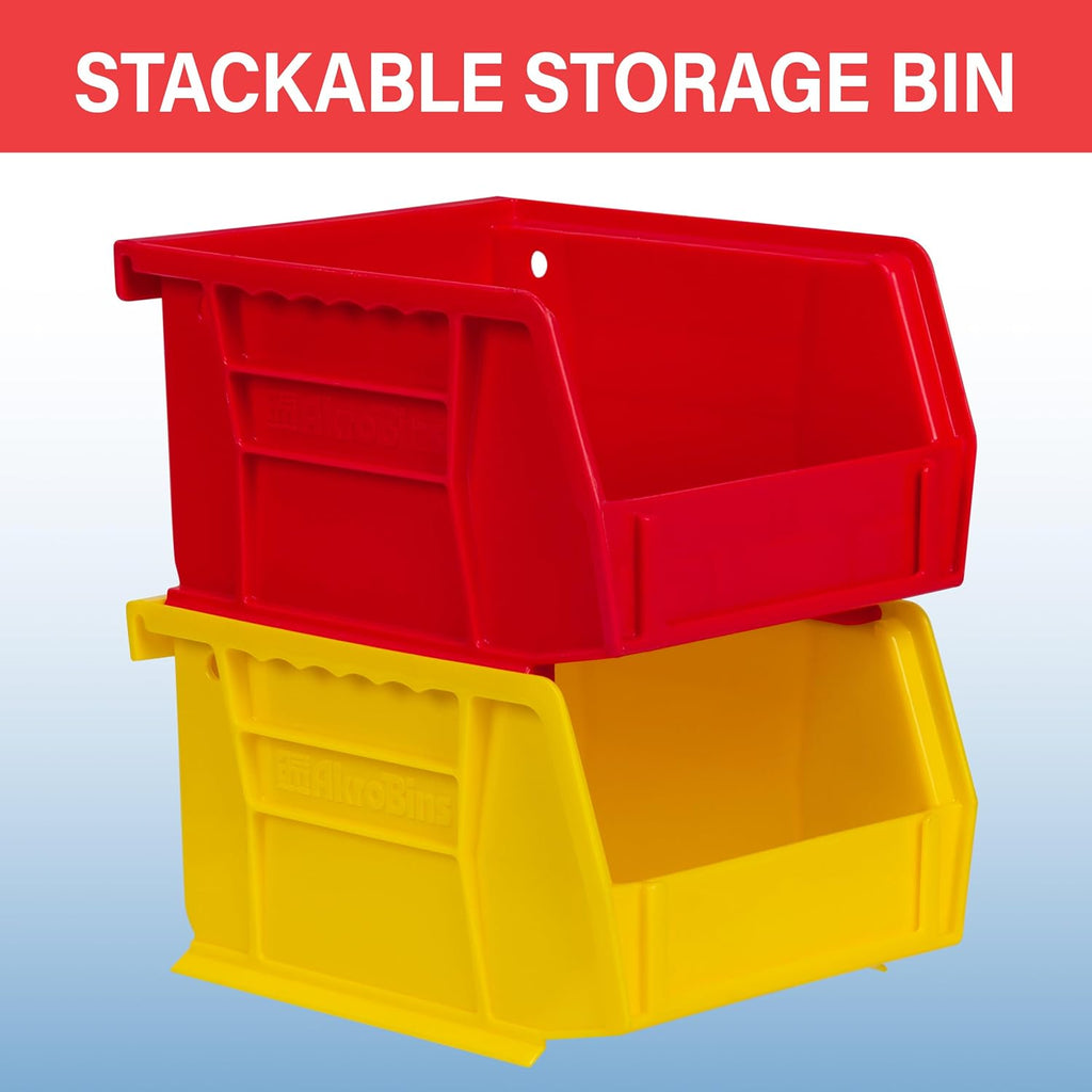 30210 AkroBins Plastic Storage Bins, 5"x4"x3", Clear, 24-Pack | Space-Saving Stackable Bins for Garage, Pantry, Craft