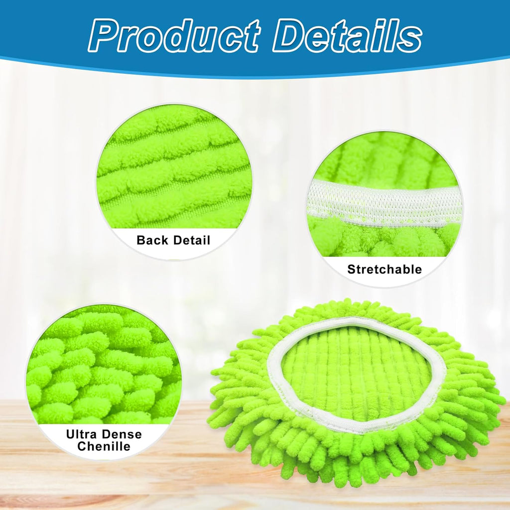 Mop Replace Head for O Cedar, Spin Mop Heads Replacements for Ocedar Easywring 1 Tank Spin Mop, Chenille Duster for