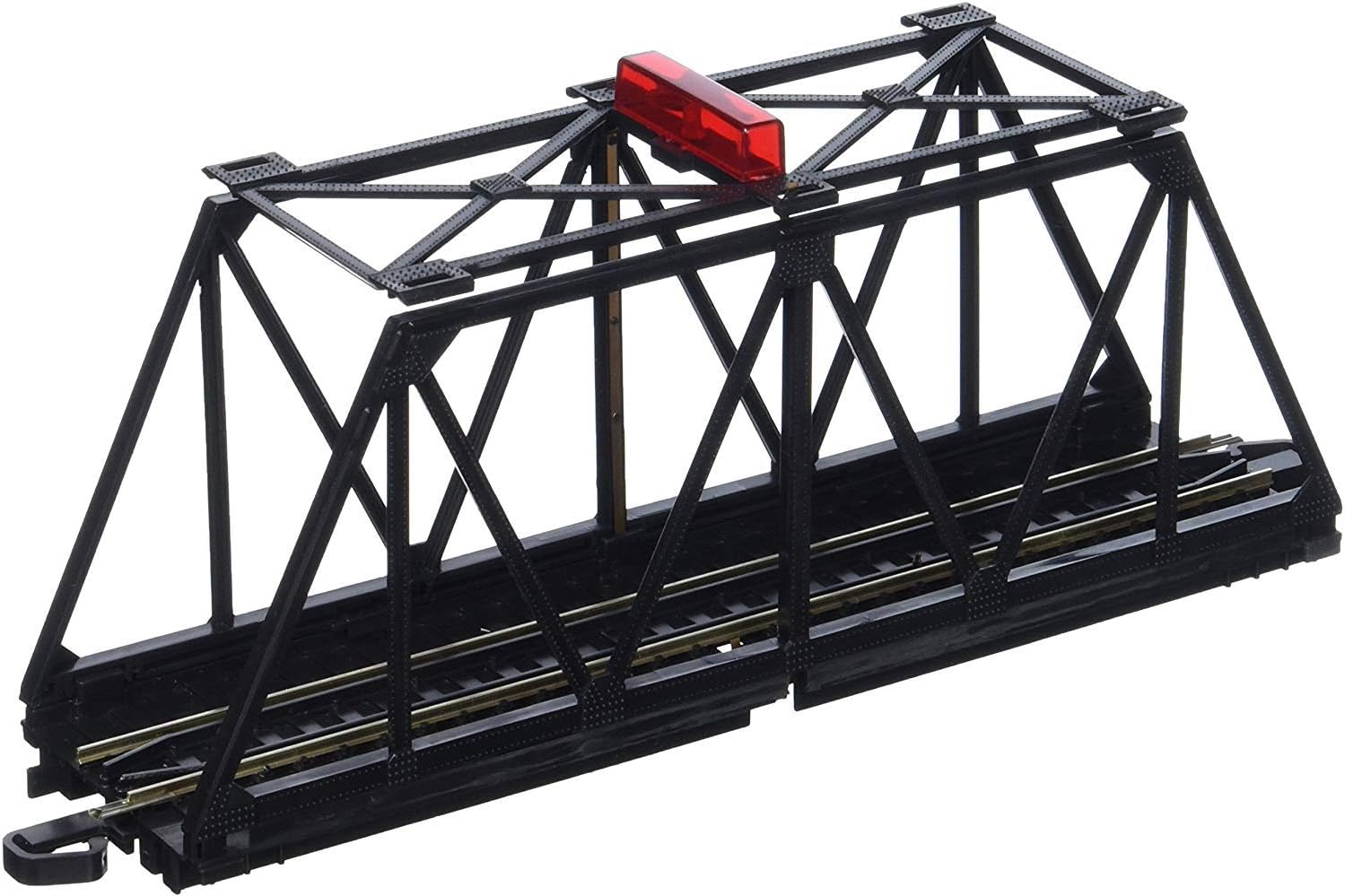 Trains E-Z TRACK TRUSS BRIDGE with BLINKING LIGHT- HO Scale , Black Medium | Snap-Fit E-Z Track, Bridge, Truss Bridge