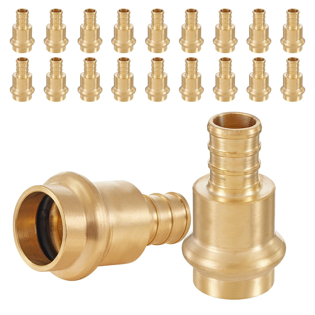 20 Piece EFIELD 1/2" Copper Press x 1/2" PEX Crimp Coupling Brass Adapters