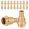 20 Piece EFIELD 1/2" Copper Press x 1/2" PEX Crimp Coupling Brass Adapters