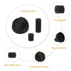 DIFFWELY 4 Pack Control Knobs Replacement with 12 Adapters for Stove Oven Range(Black)